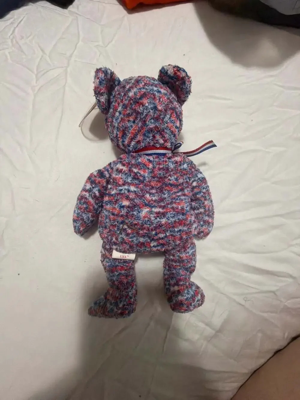 Ty Beanie Baby USA Bear 2000 Red White and Blue Plush